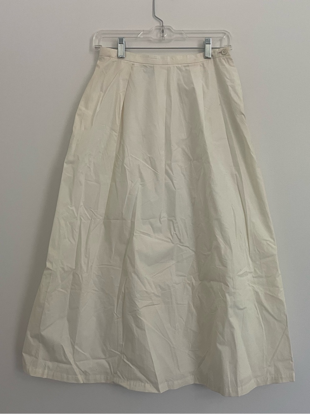 Vintage INDIVI Japanese Classic Cream A-Line Women's Pleated Skirt